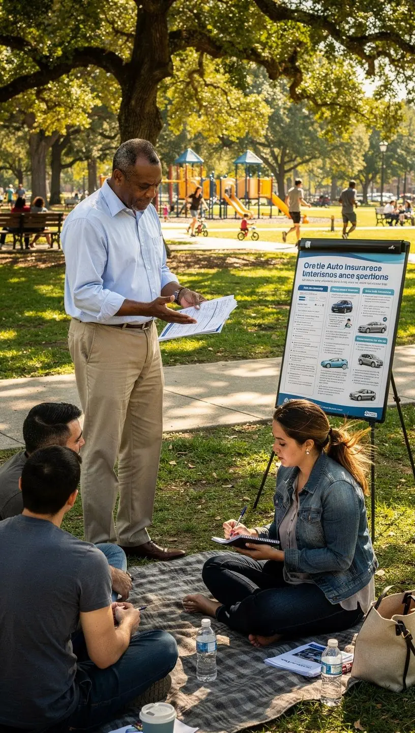 Сравнение тенденций покрытия автостраховки в разных регионах Соединенных Штатов.